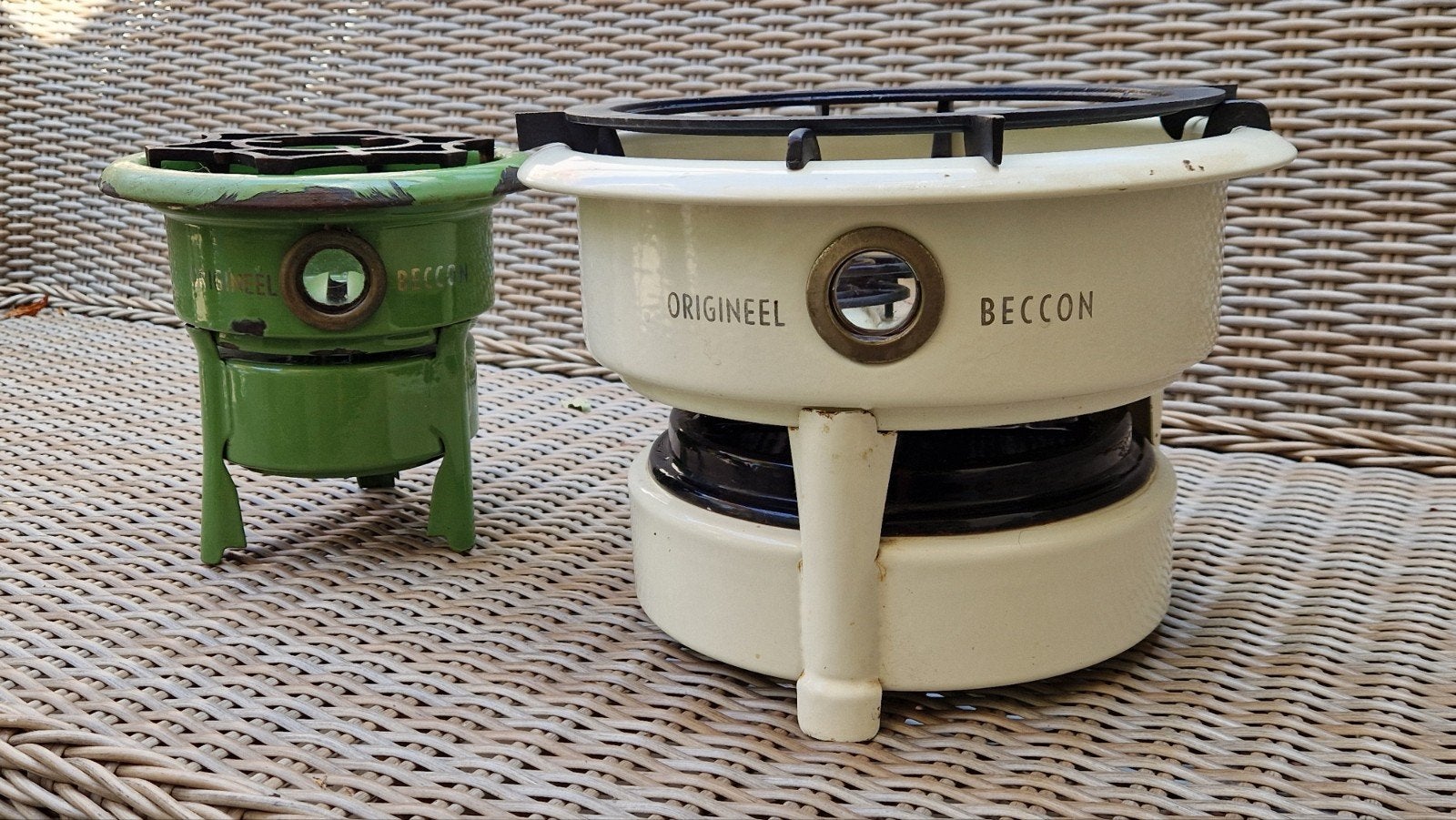 Set van 2 originele Beccon petroleumstellen, Antiek en Kunst, Ophalen