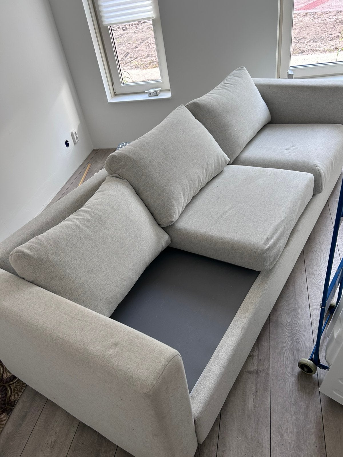 Ikea 3 zits bank Beige Breed 2m38, Ophalen, Gebruikt, Stof