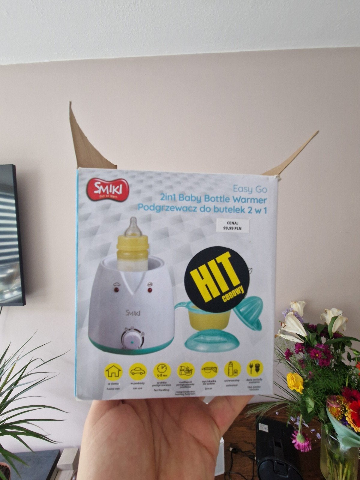 Smiki Easy Go 2-in-1 Babyflesverwarmer, Ophalen of Verzenden, Zo goed als nieuw, Flessen- of potjesverwarmer, Overige merken