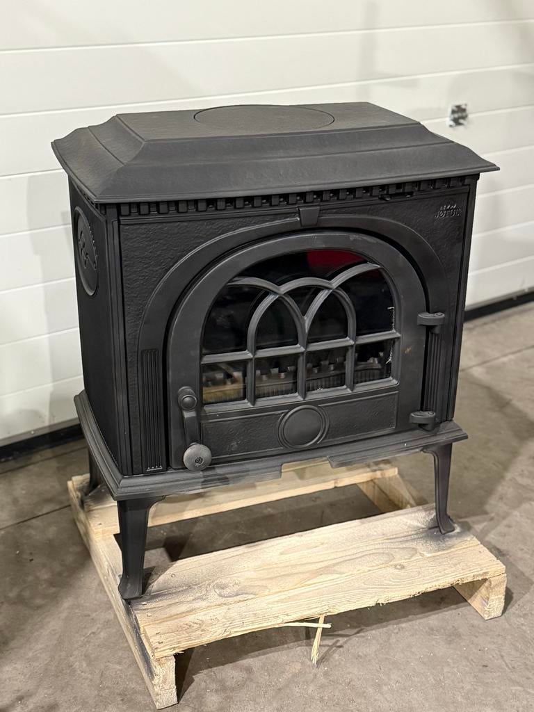 Mooie gerestaureerde Jotul houtkachel, Huis en Inrichting, Ophalen, Gebruikt, Vrijstaande haard, Houthaard