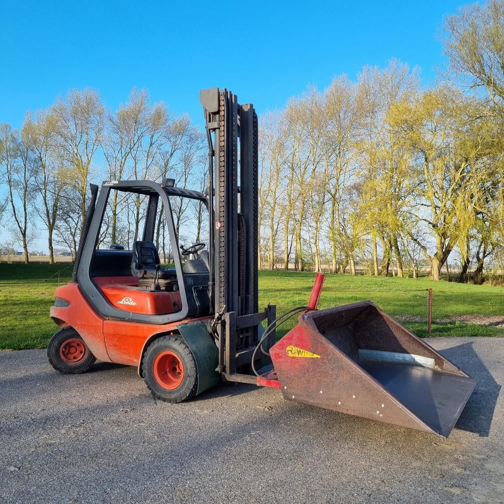 Linde heftruck met wifo schepbak opschepbak schuifbak, Ophalen of Verzenden