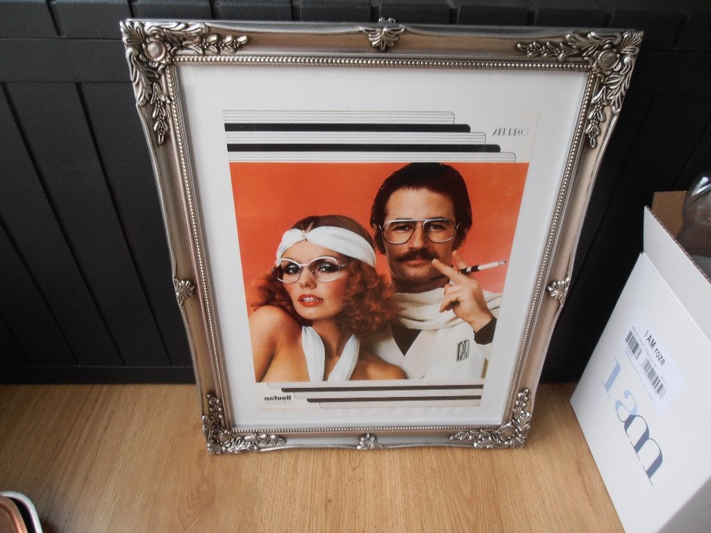 Art Deco zilver kleurige lijst, zie foto's,, Ophalen, Zo goed als nieuw, Minder dan 50 cm, Schilderij