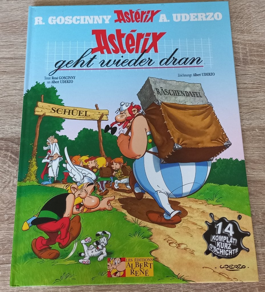 Asterix geht wieder dran (het pretpakket, Elsässisch), Eén stripboek, Ophalen of Verzenden, Zo goed als nieuw, Goscinny & Uderzo