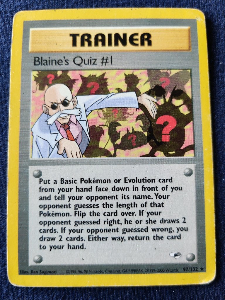 Blaine's Quiz #1 - Gym Heroes 97/132 - Good, Ophalen of Verzenden, Nieuw
