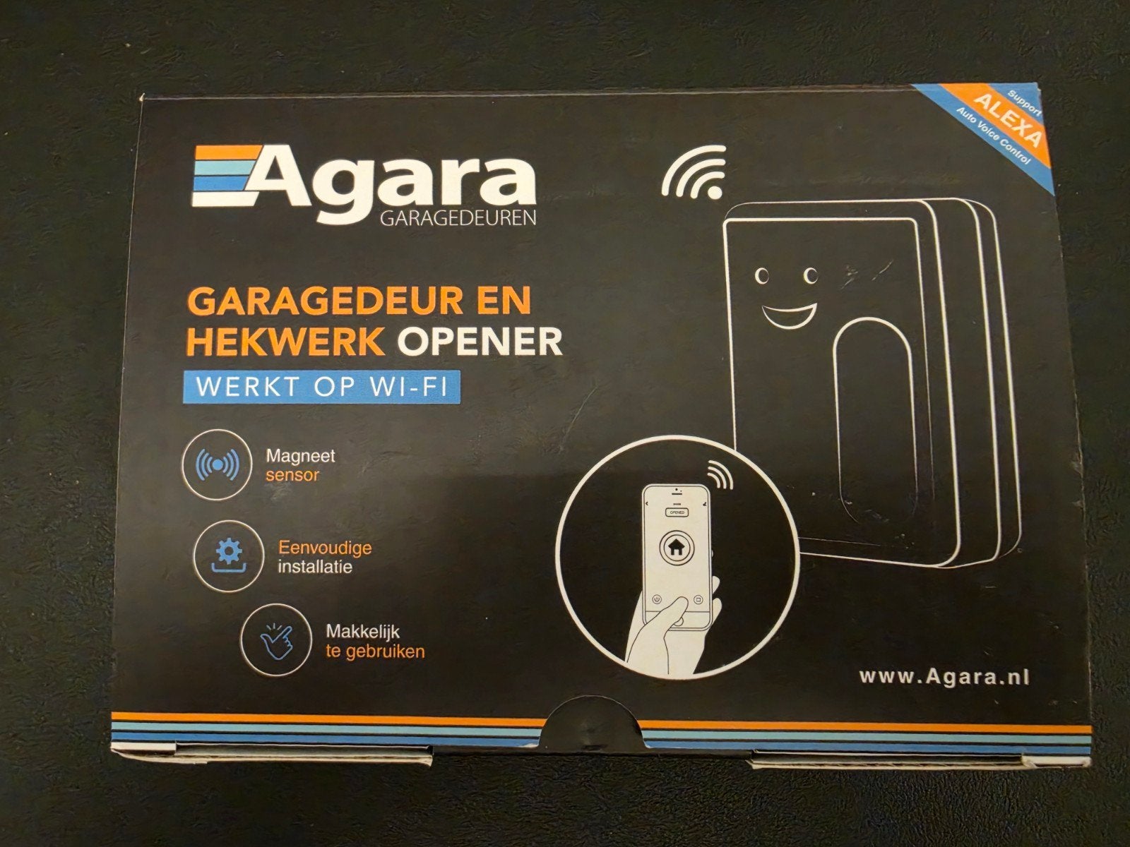 Agara Garagedeur & Hekwerk Opener - WiFi & Smart Home, Ophalen, Nieuw, Compleet systeem, Beweging
