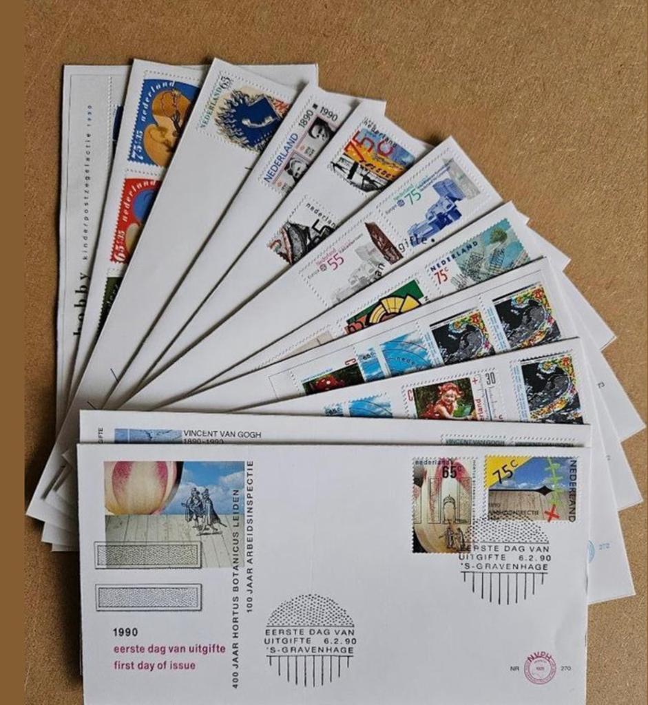 Te koop Eerste Dag Enveloppen Nederland 1990 compleet, Postzegels en Munten, Postzegels | Eerstedagenveloppen, Ophalen of Verzenden