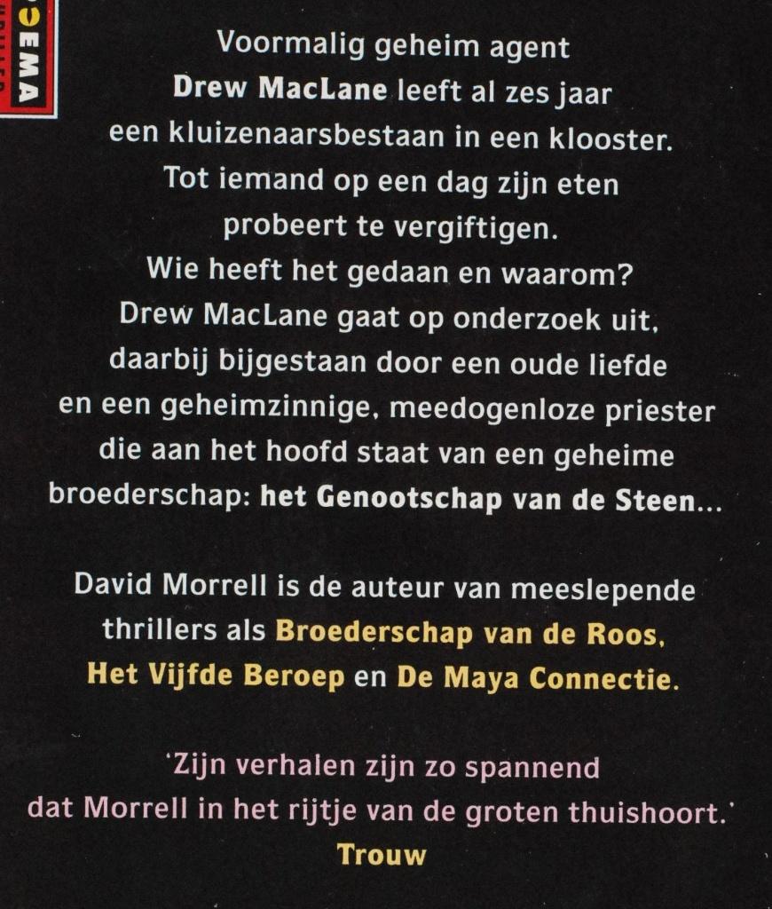 Genootschap van de steen - David Morrell (1994), Verzenden, Gelezen, Amerika