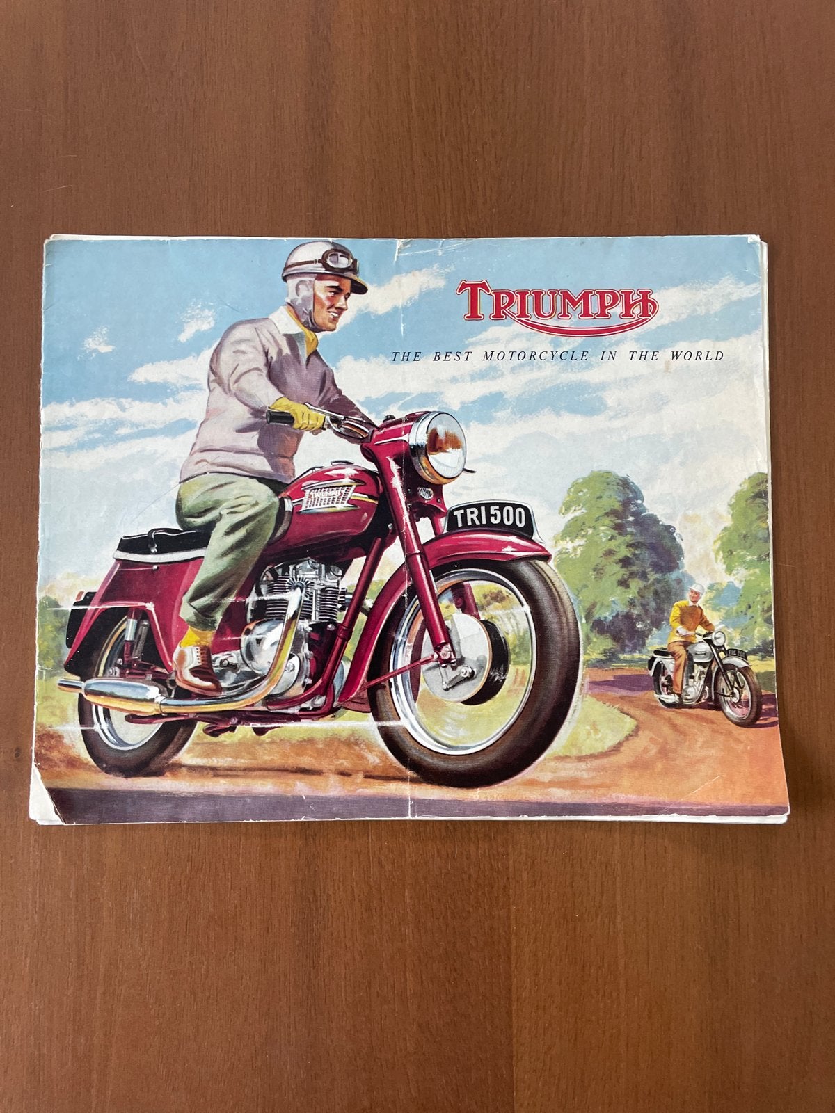 Vintage Triumph Motorfiets Brochure - Jaren '50/'60, Ophalen of Verzenden