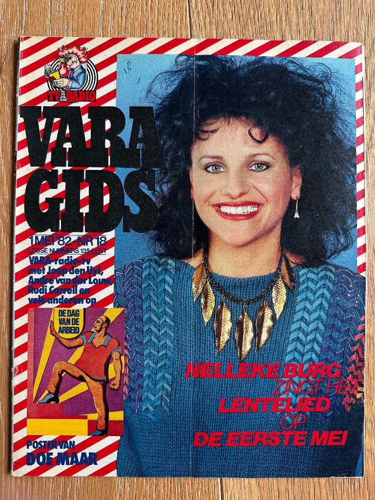 VARA Gids 1 mei 1982, N Burg, poster: Doe Maar, Martine Bijl, Ophalen of Verzenden, Gelezen, Muziek, Film of Tv