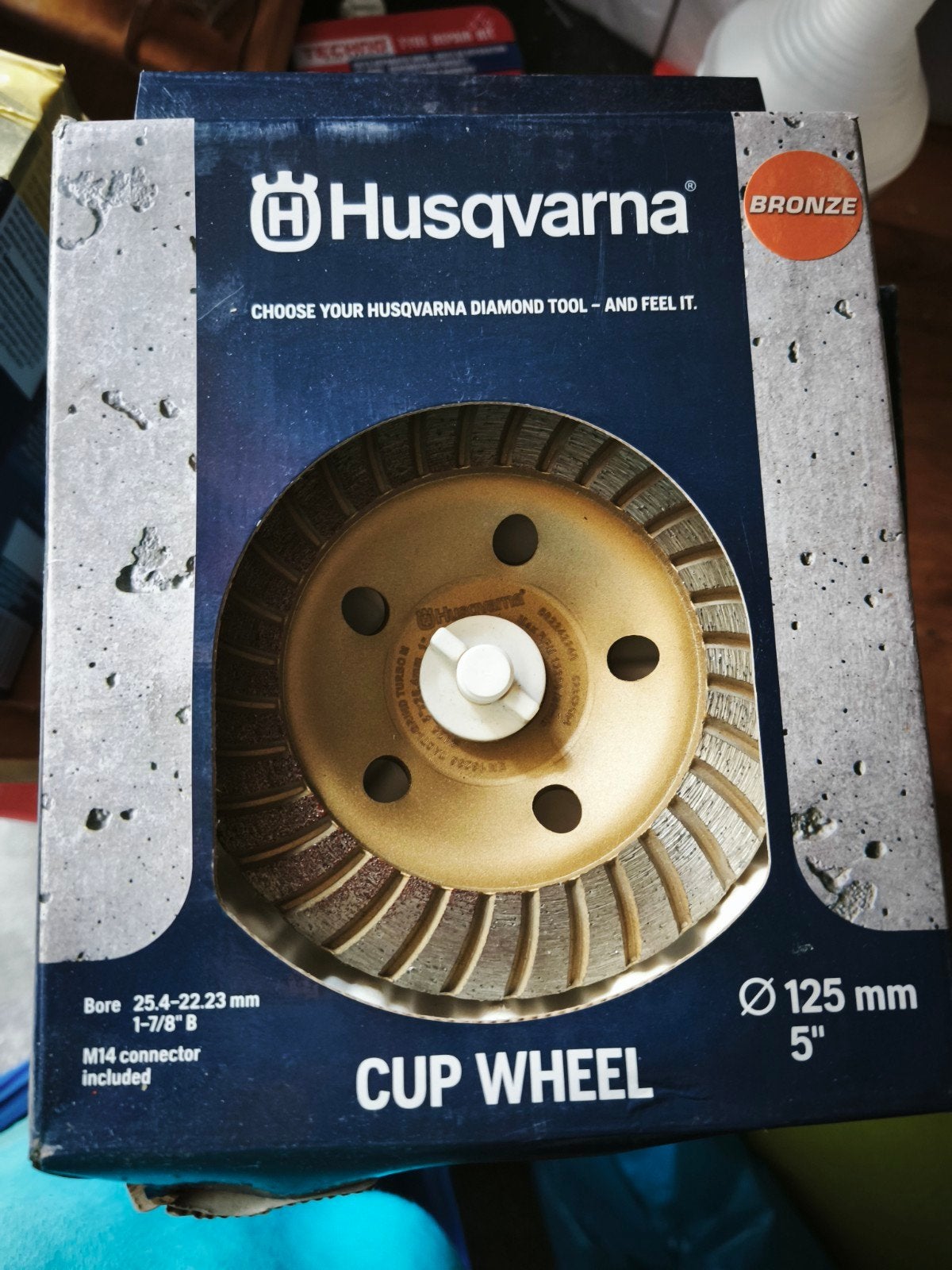 2x. Husqvarna Cup Wheel Diamantslijpschijf 125mm, Ophalen of Verzenden, Nieuw, 1000 watt of meer, Haakse handslijpmachine