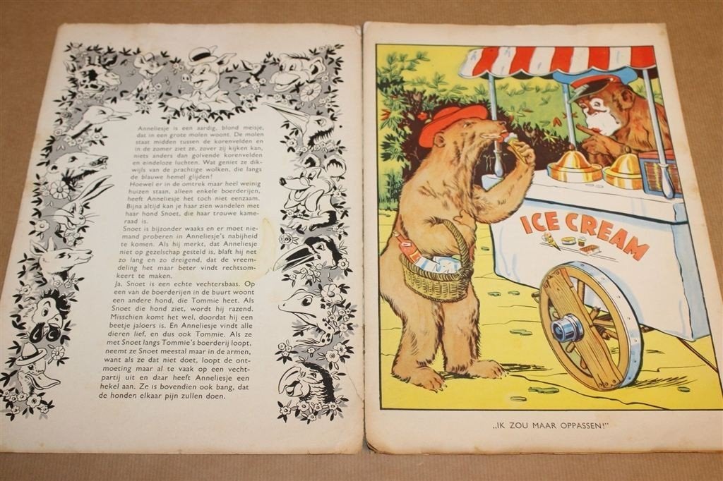Onze Huisvriendjes — Vintage Prenten Dierenboek ca. 1955, Ophalen of Verzenden, Gelezen