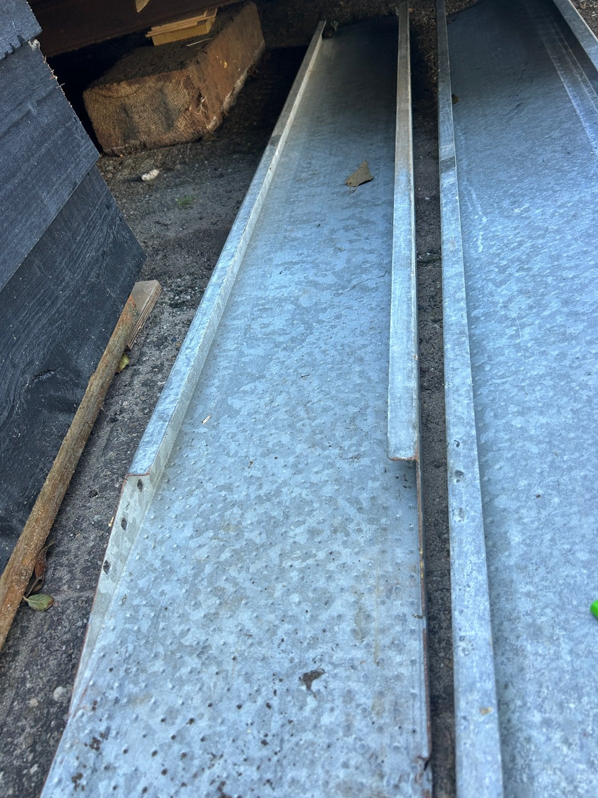 Gegalvaniseerde metalen oprijplaten motor / fiets, Ophalen, Gebruikt, Overige metalen