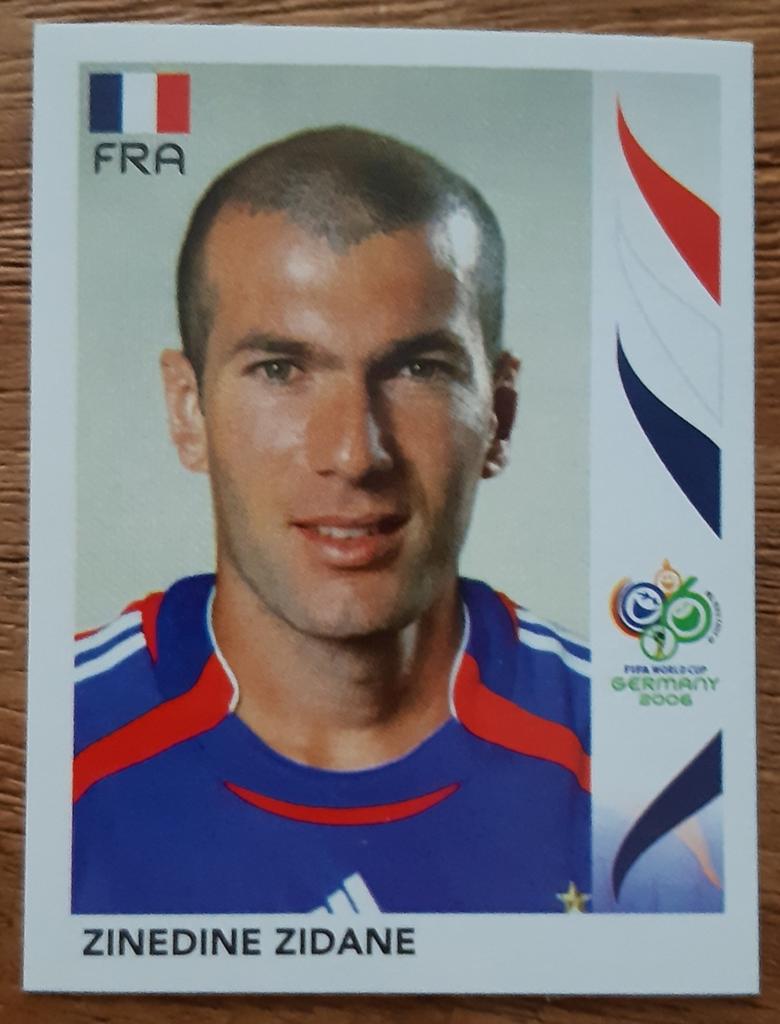 Panini zinedine Zidane Frankrijk WK 2006 Duitsland, Ophalen of Verzenden, Zo goed als nieuw, Sticker