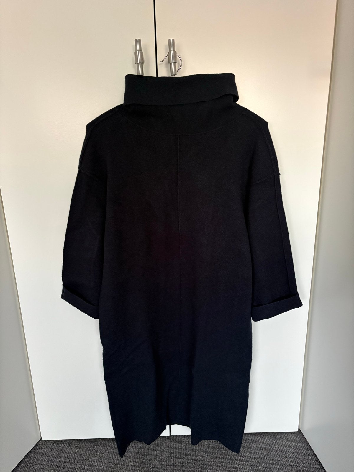 Opus Donkerblauwe Jurk met Col - Maat 36 (S), Kleding | Dames, Blauw, Ophalen of Verzenden, Zo goed als nieuw, Knielengte