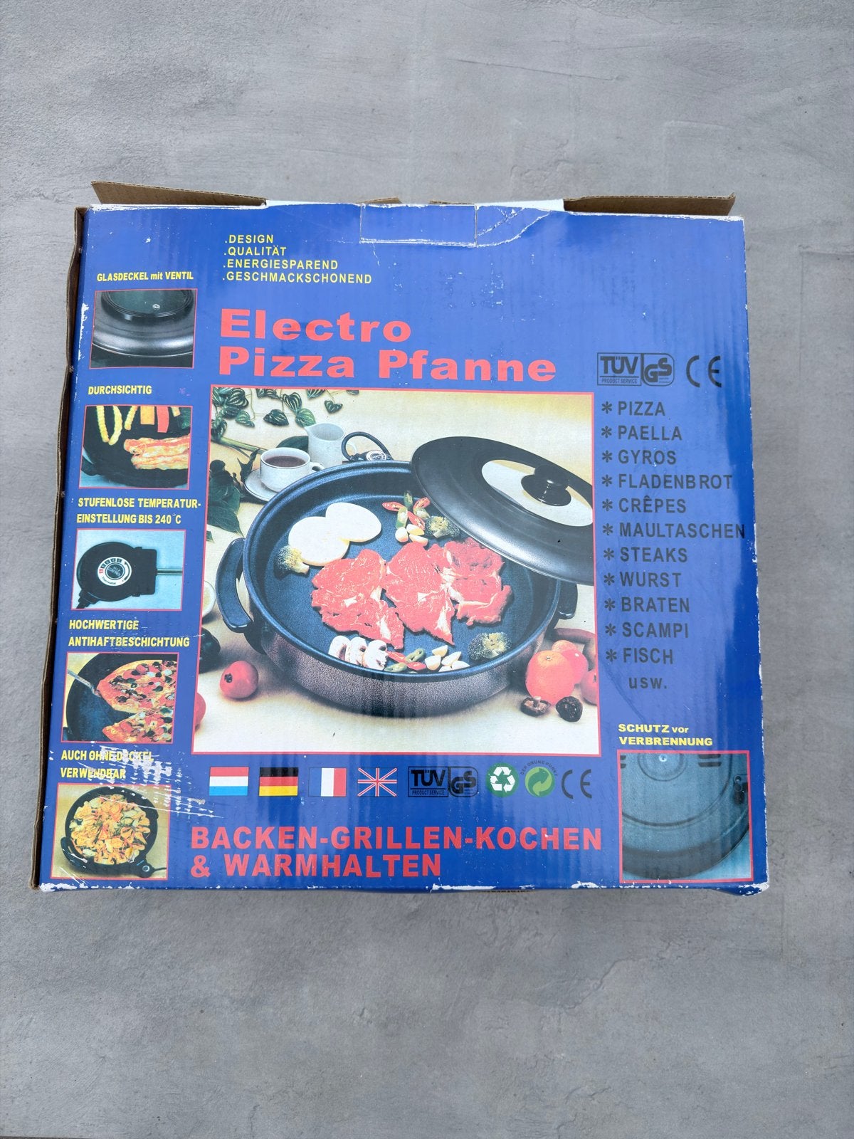 Elektrische Pizzapan / Hapjespan (Multifunctioneel), Witgoed en Apparatuur, Ovens, Nieuw, Vrijstaand, Pizzaoven, Overige merken