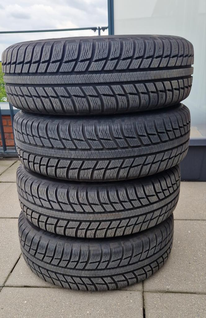 ZGAN Michelin Alpin winterbanden 195/65 R15 op stalen velgen, Auto-onderdelen, Banden en Velgen, Ophalen, Gebruikt, 15 inch, Banden en Velgen