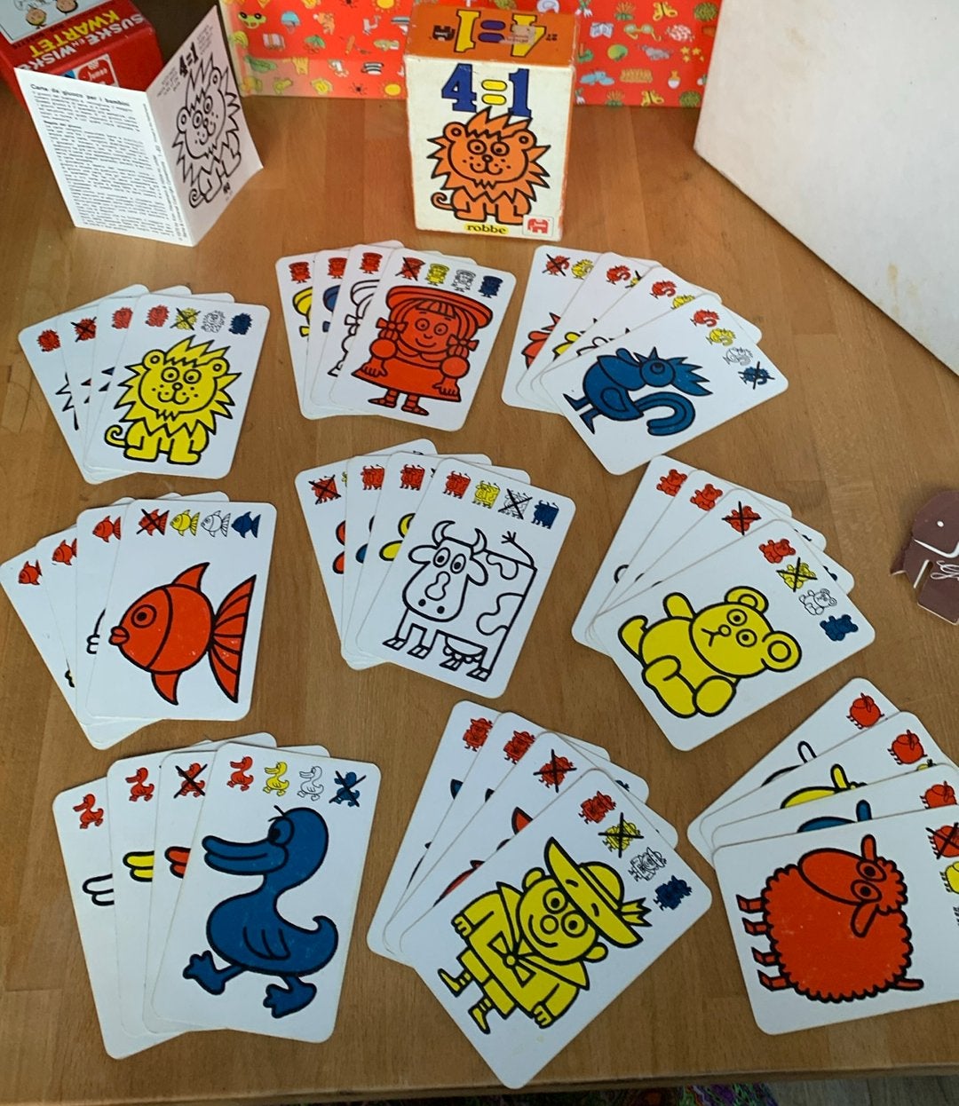 Kleuterkwartet van Jumbo, compleet en netjes, vintage retro, Ophalen of Verzenden, Gebruikt, Kwartet(ten)