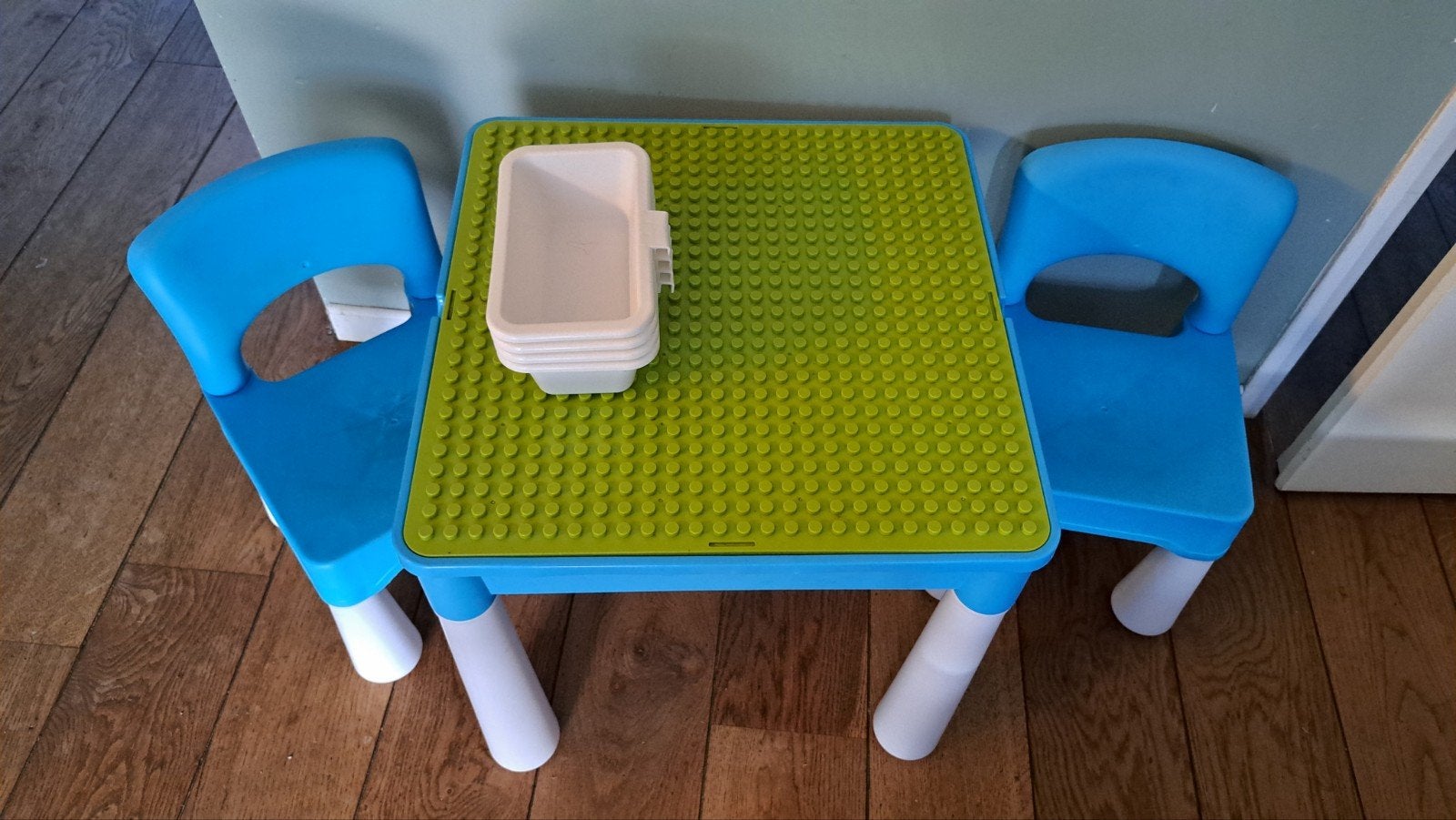 Tafel en stoelen met blad geschikt voor duplo, Ophalen, Gebruikt