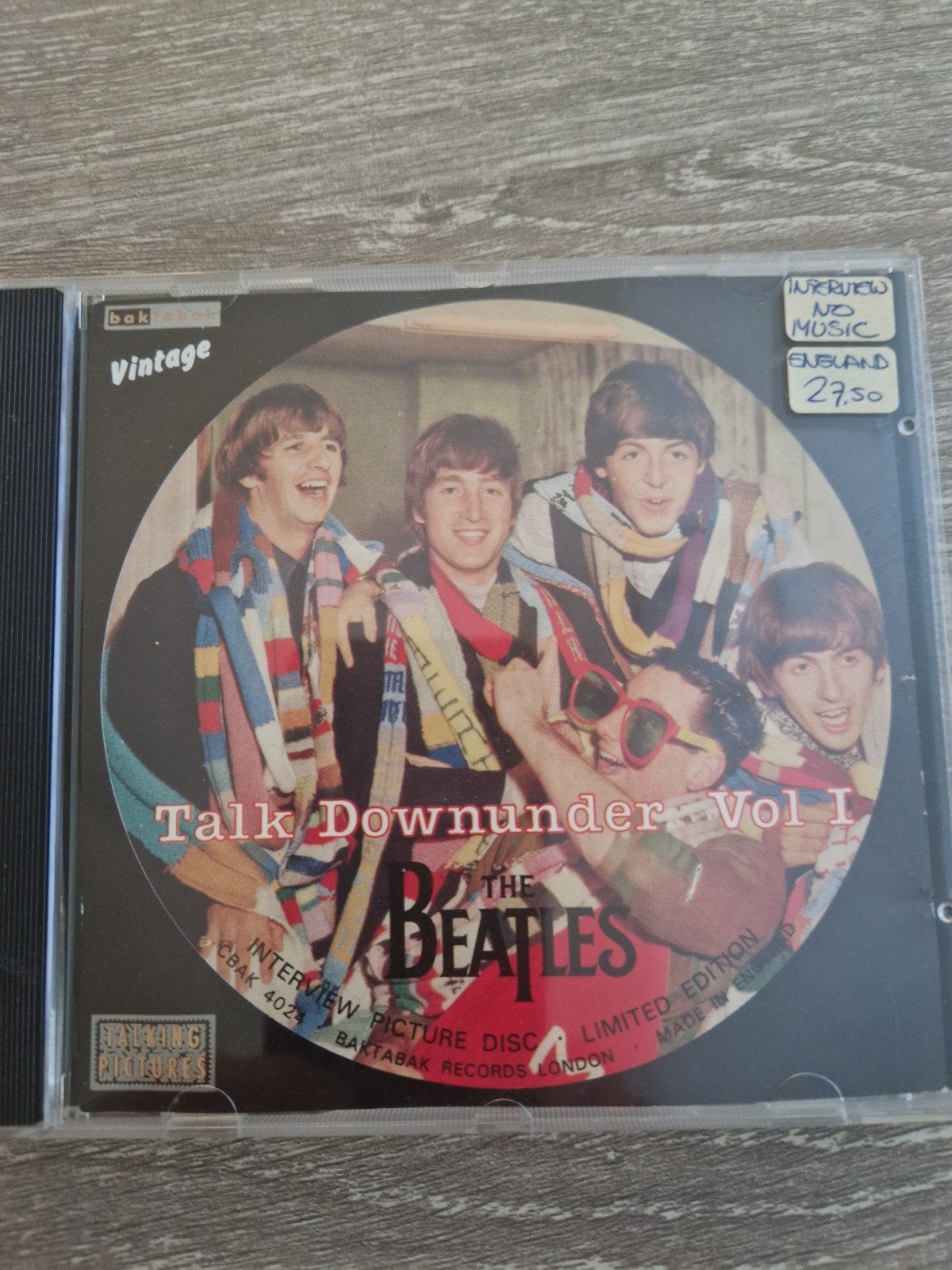 The Beatles - Talk Downunder Vol 1 Interview Picture Disc, Rock, Gebruikt, Overige typen, Import