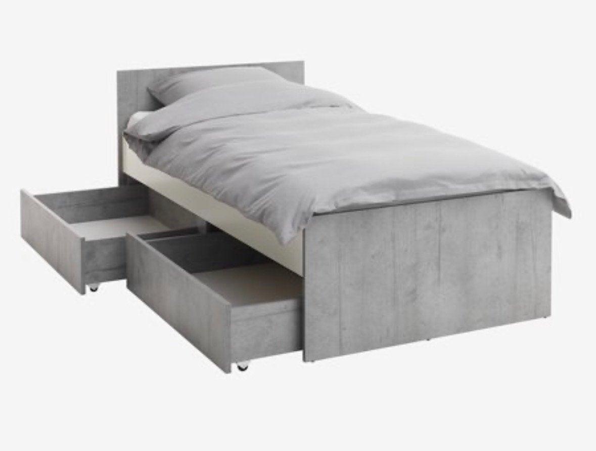 Eenpersoonsbed (90,-) met bureau (€60,-) weg=weg!!, Ophalen, Gebruikt, 90 cm, Eenpersoons