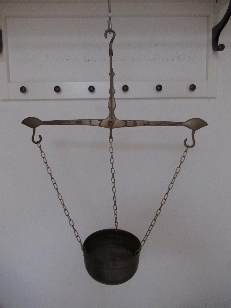Hangende koperen pot, Ophalen of Verzenden, Koper