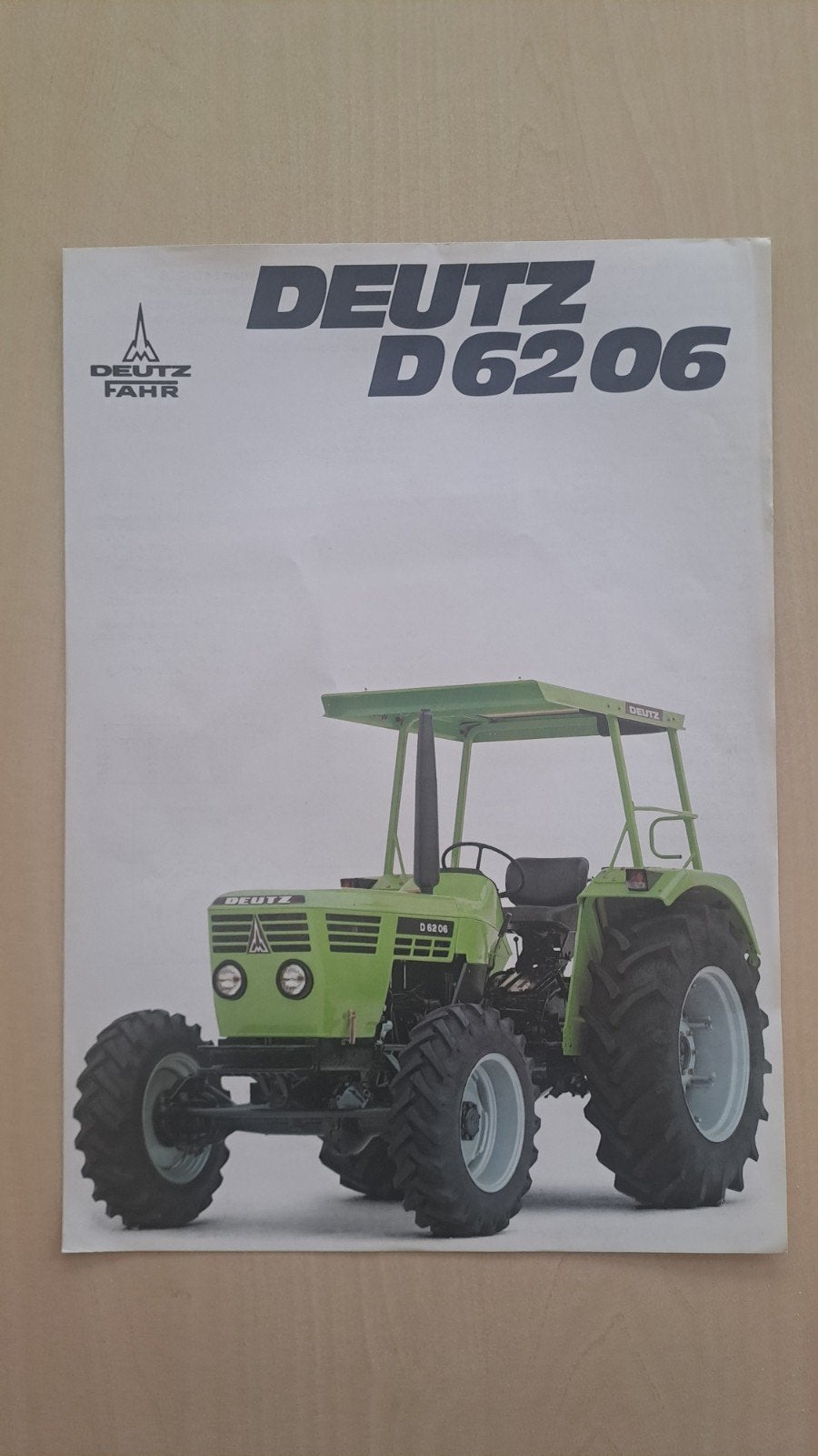 folder DEUTZ D 6206 tractor, trekker, Ophalen of Verzenden, Zo goed als nieuw, Folder