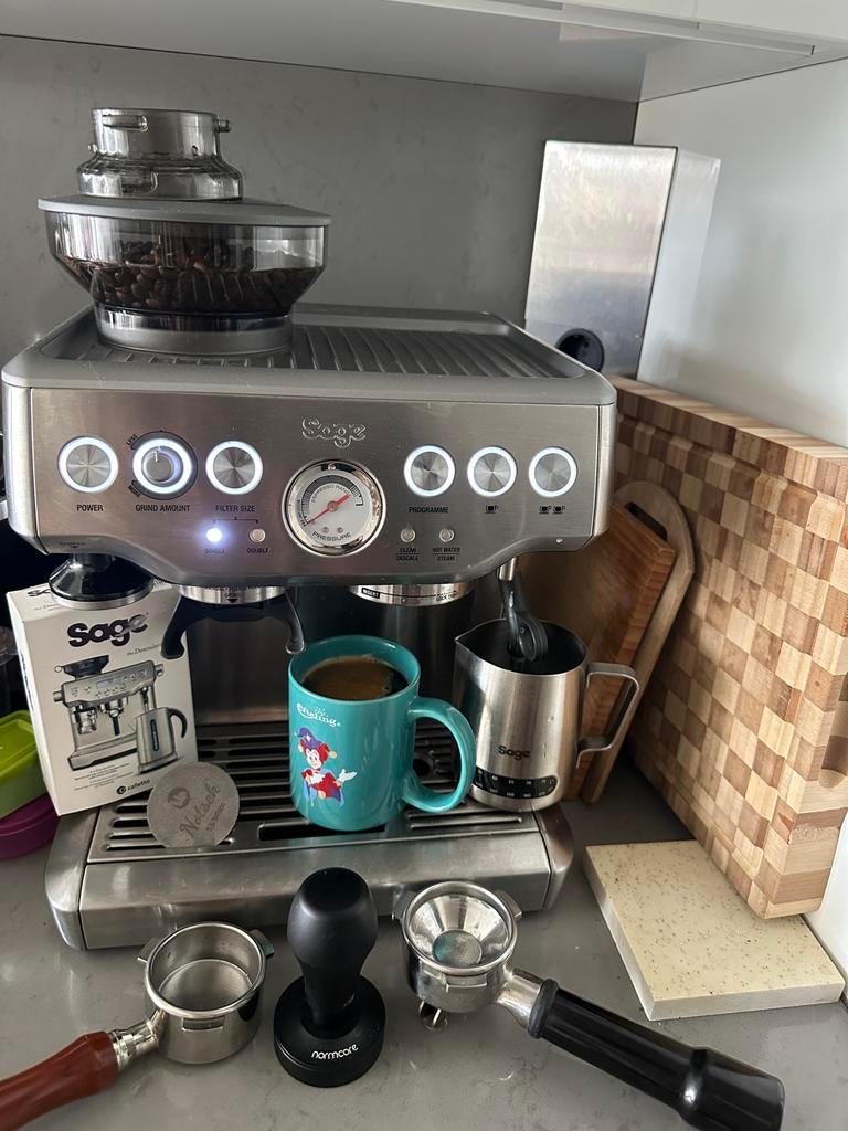 Sage Barista Express Espressomachine, Ophalen, Afneembaar waterreservoir, Espresso apparaat, 10 kopjes of meer