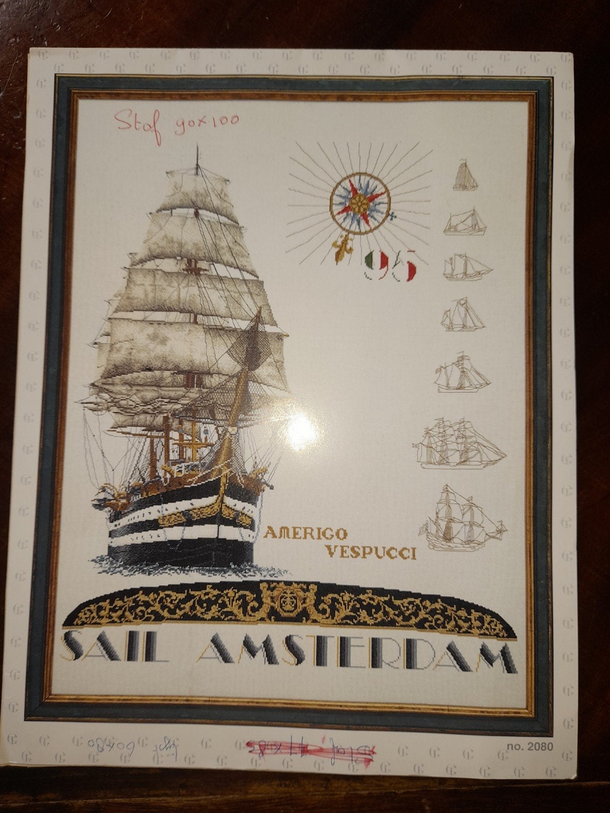 Compleet borduurpakket met DMC garen - Sail Amsterdam 60x80, Ophalen of Verzenden, Nieuw, Borduurpakket