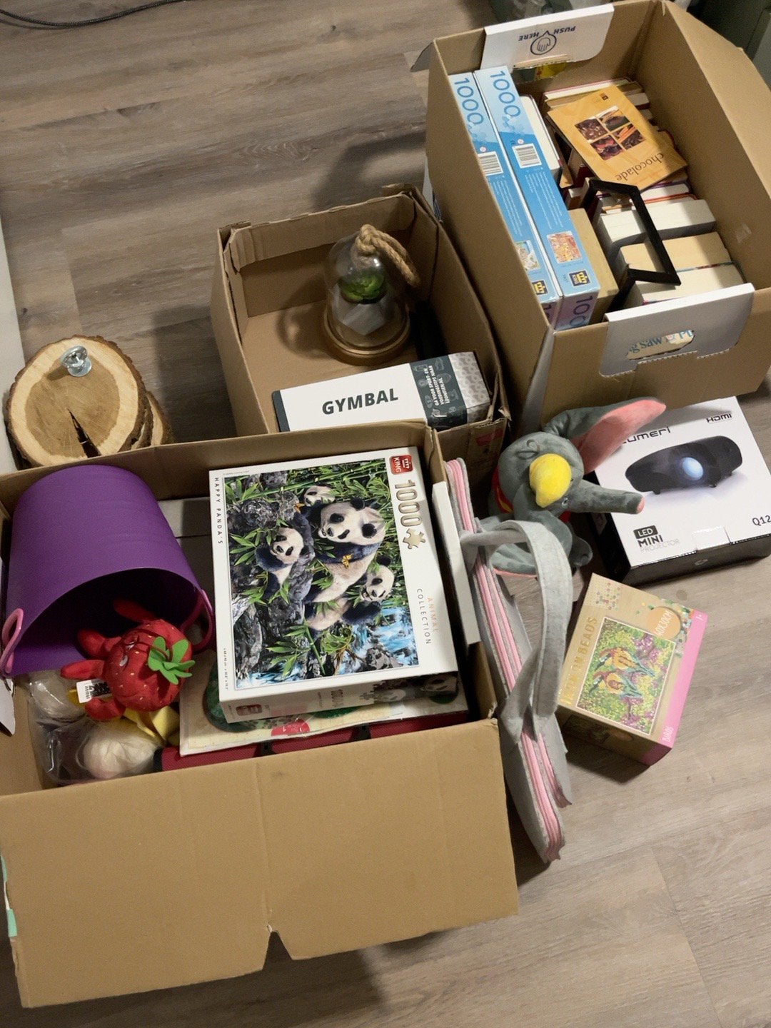 Grote partij rommelmarkt-/garageverkoop spullen – 3 dozen, Diversen, Ophalen, Zo goed als nieuw