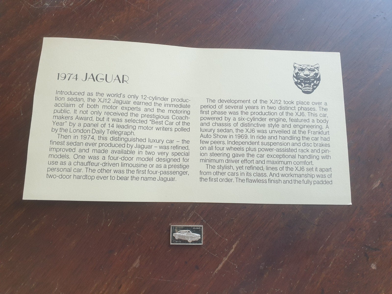 Jaguar memorabilia zilver, Ophalen of Verzenden
