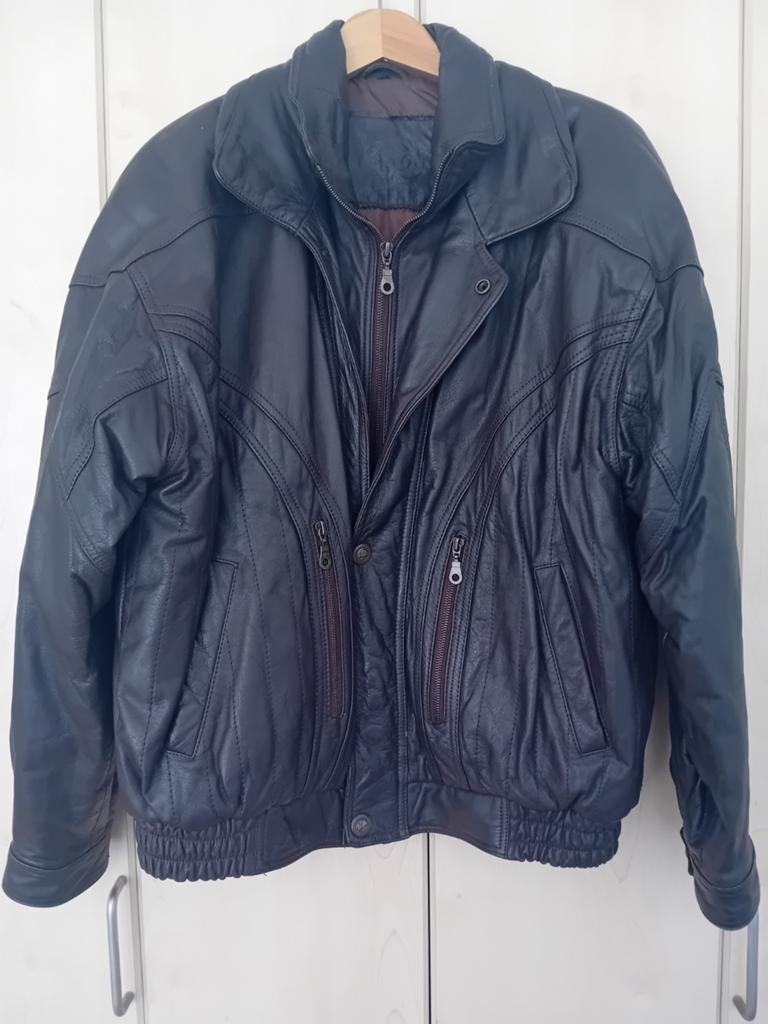 Bruin leren jas mt l, Ophalen of Verzenden, Gedragen, Maat 52/54 (L), Bruin