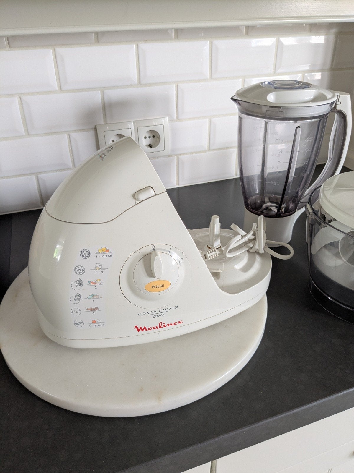 Moulinex Ovatio Duo Complete - Keukenmachine, Witgoed en Apparatuur, Keukenmixers, 2 tot 3 liter, Ophalen, Gebruikt, 3 snelheden of meer