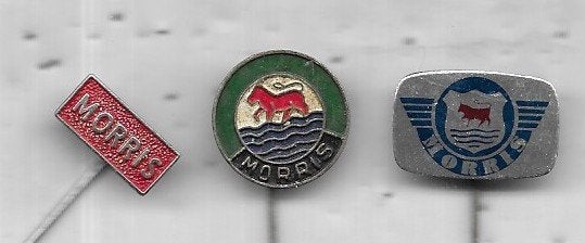 3 X MORRIS AUTO SPELDEN VERSCHILLENDE, Verzamelen, Speldjes, Pins en Buttons, Ophalen of Verzenden, Gebruikt, Transport, Speldje of Pin