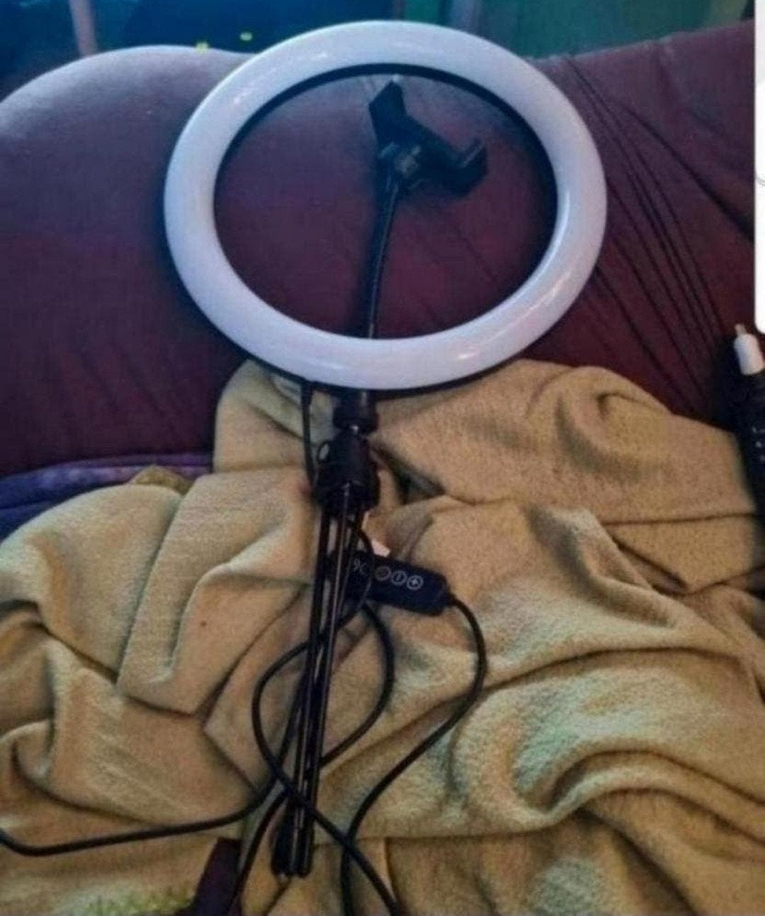 Ringlamp met smartphone houder bieden gebruikt, Audio, Tv en Foto, Fotografie | Fotostudio en Toebehoren, Ophalen of Verzenden