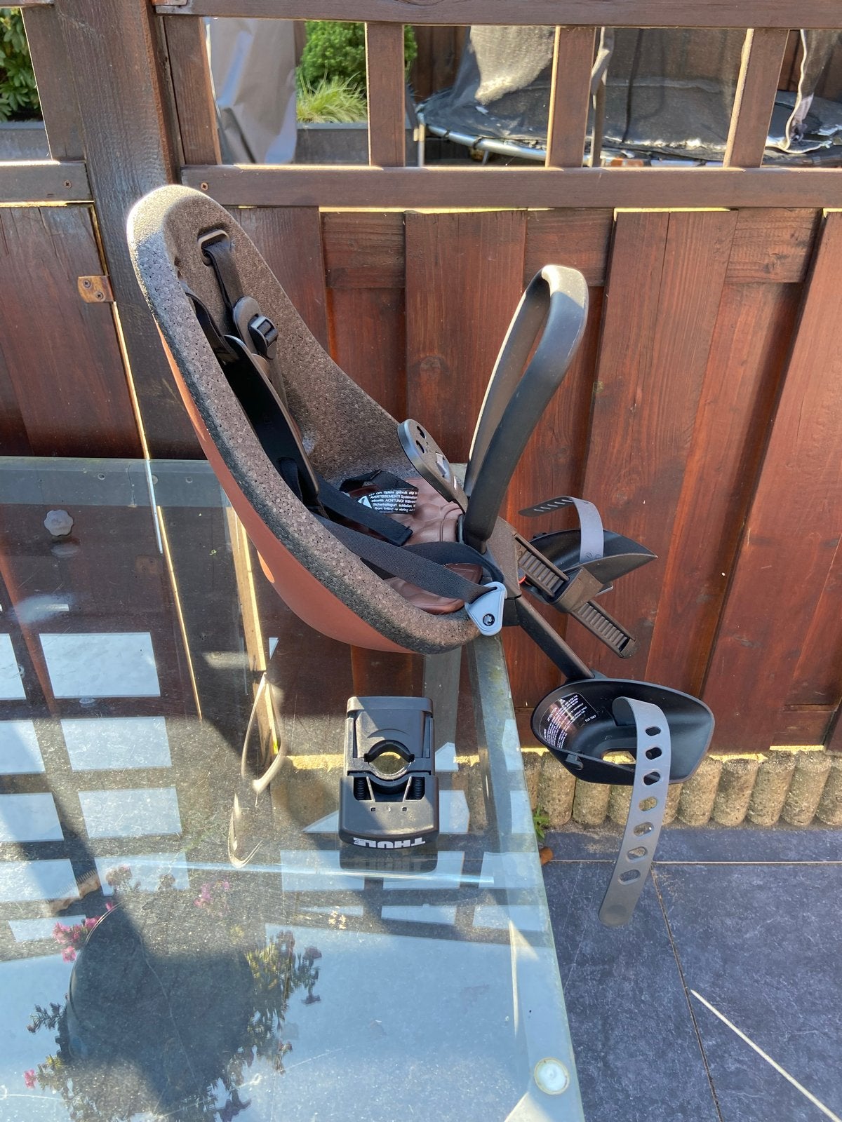 Thule Yepp Nexxt Mini Fietszitje Voorop, Ophalen, Gebruikt, Voorzitje, Voetsteuntjes