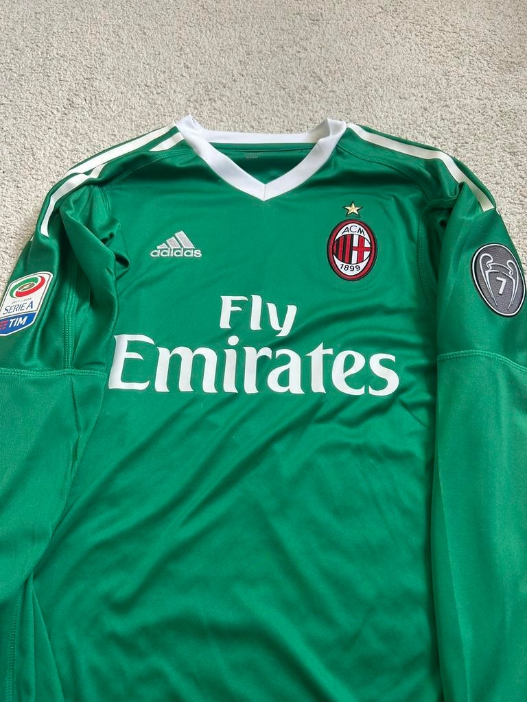 Ac Milan 16/17 Keepershirt Maat XS met Donnarumma #99, Maat XS of kleiner, Ophalen of Verzenden, Zo goed als nieuw, Shirt