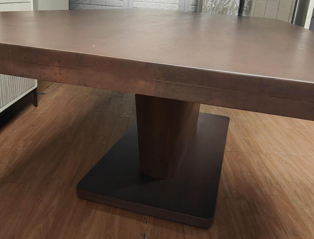Eettafel Voco walnoot 240 cm - mangohout, Huis en Inrichting, Tafels | Eettafels, Ophalen, Info@meubeloutletmeppel.nl, 100 tot 150 cm
