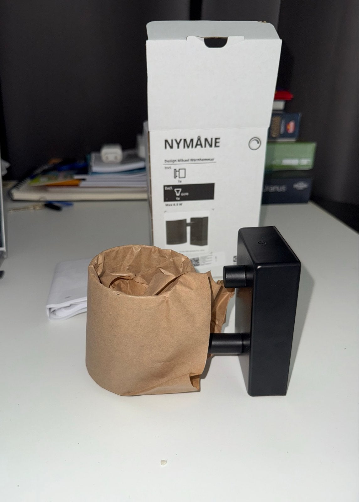 IKEA Nymåne wandspot - Gloednieuw in doos, Ophalen, Zwart, Nieuw, Wandspot