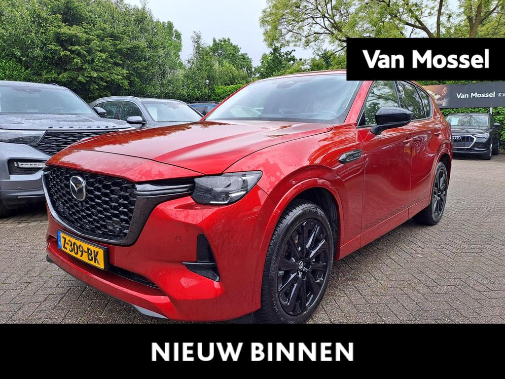 Mazda CX-60 2.5 e-SkyActiv PHEV Homura | LEER | HEAD-UP | CA, Auto's, Automaat, 12 maanden, Gebruikt, 4 cilinders