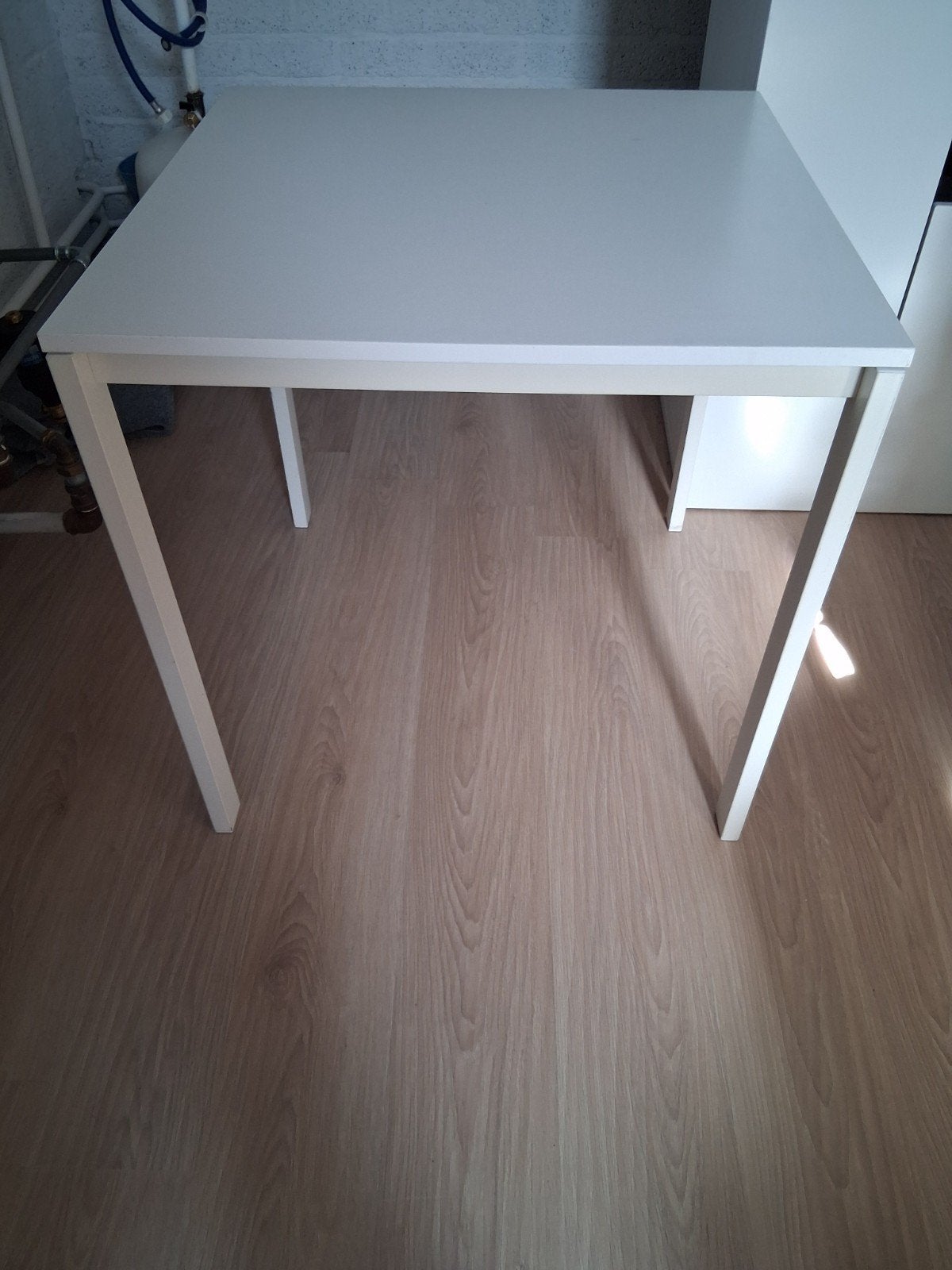 Ikea Melltorp tafel wit, Ophalen, Gebruikt, 50 tot 100 cm, Vierkant