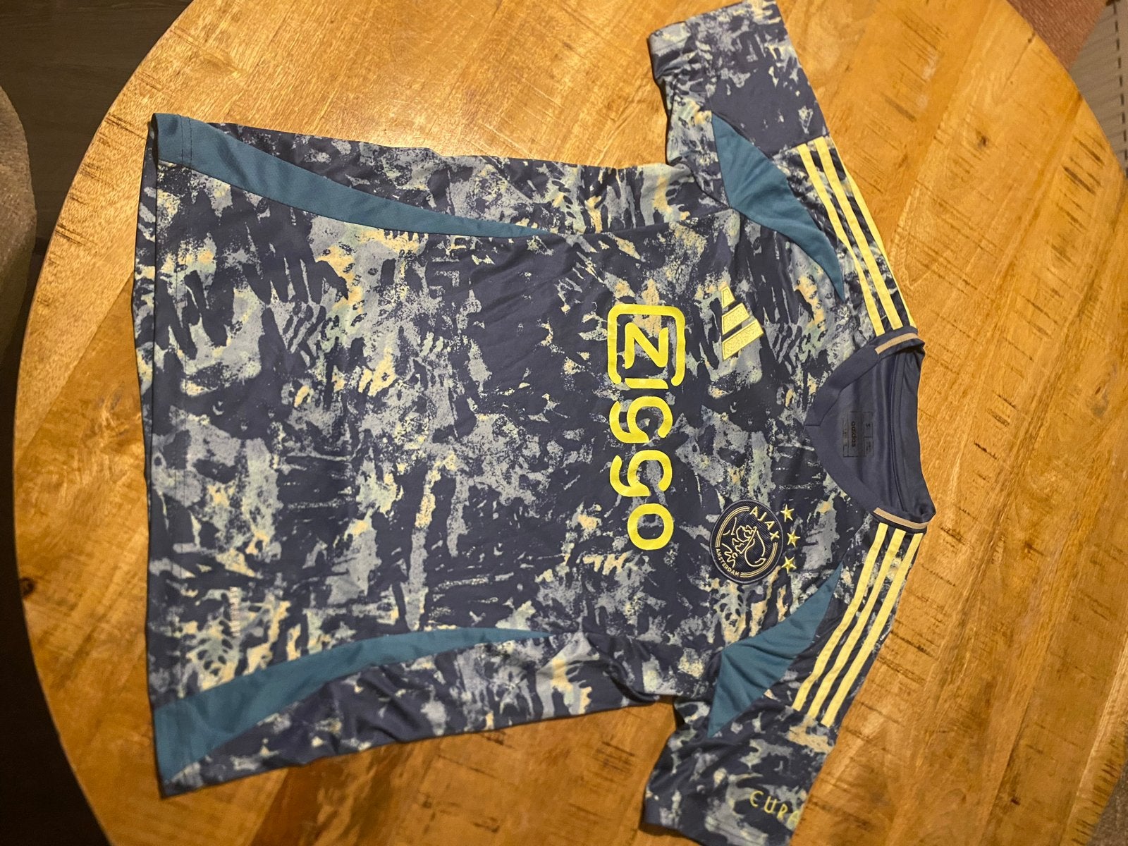 Ajax uitshirt 2022/2023 - Maat S/M, Kleding | Heren, Blauw, Ophalen of Verzenden, Zo goed als nieuw, Voetbal