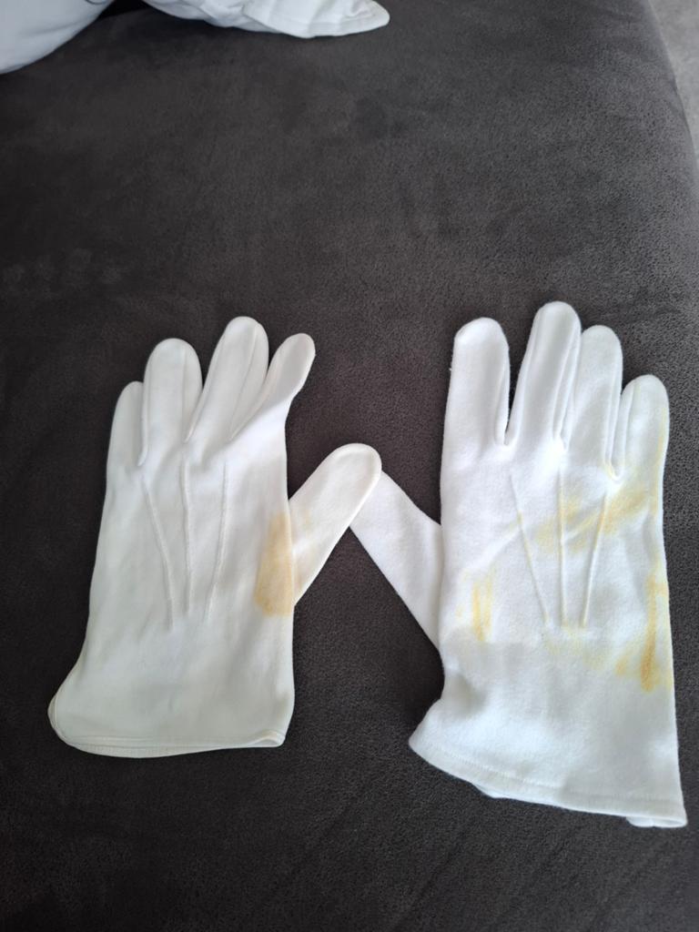 Set gala handschoenen pre 40, Verzamelen, Ophalen of Verzenden, Nederland, Embleem of Badge