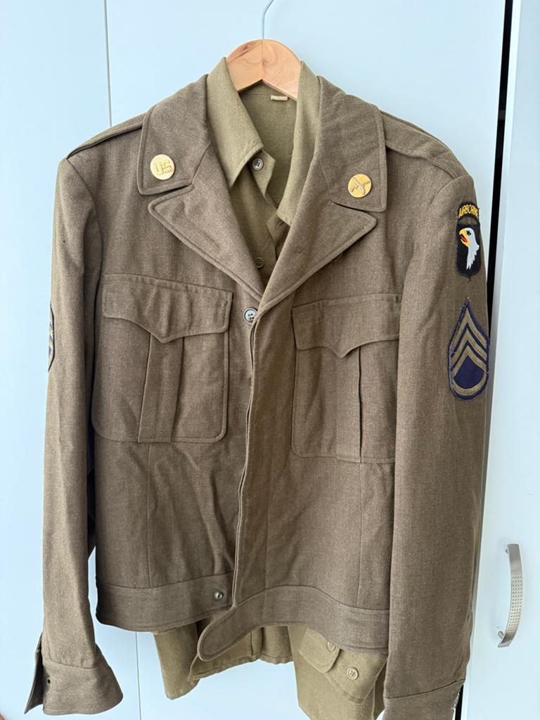 Origineel US Army Class A Ike Jacket WOII Airborne, Ophalen of Verzenden, Landmacht, Amerika, Kleding of Schoenen