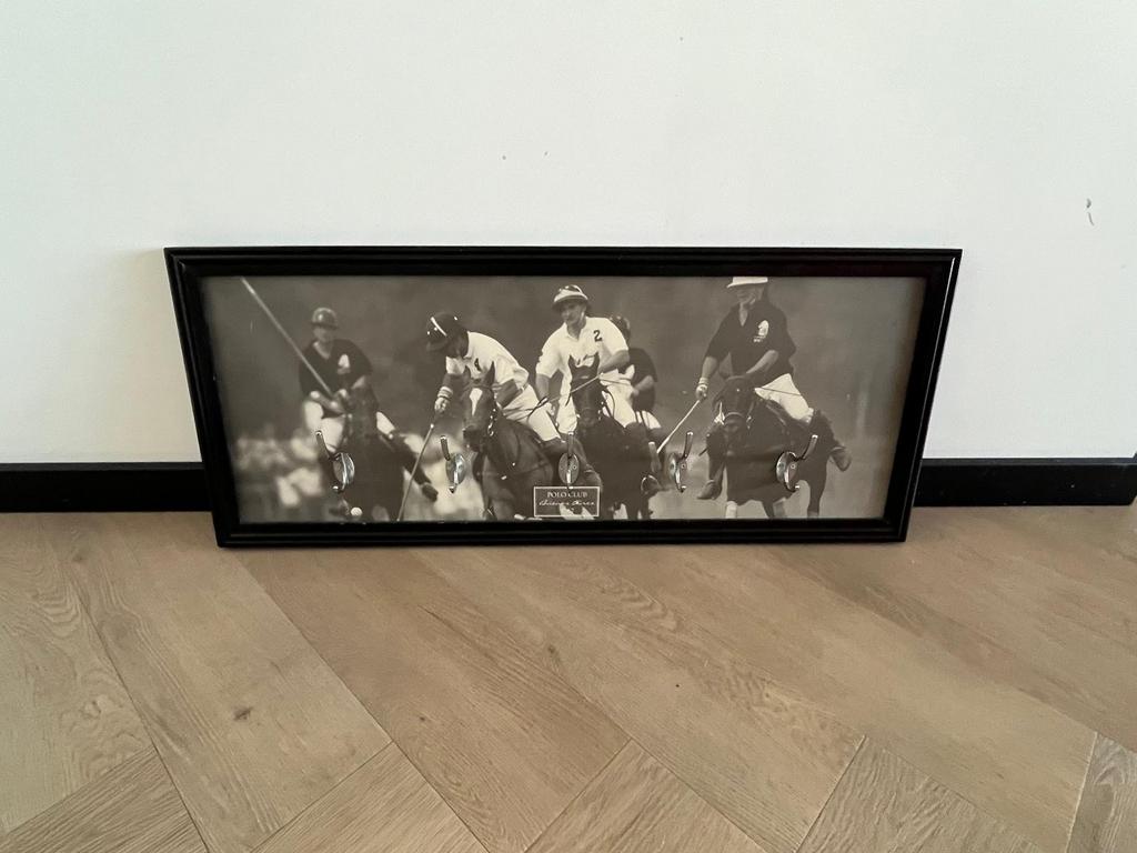 Rivièra Maison Kapstok met Polo Club Afbeelding, Ophalen, Zo goed als nieuw, Schilderij