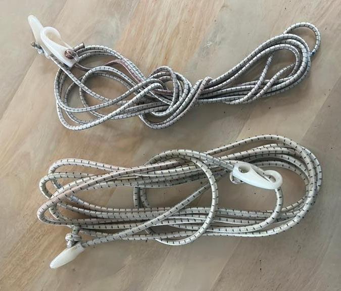 Elastische bungee lijnen met haken zeilboot — 2 stuks, Ophalen of Verzenden, Minder dan 15 m²