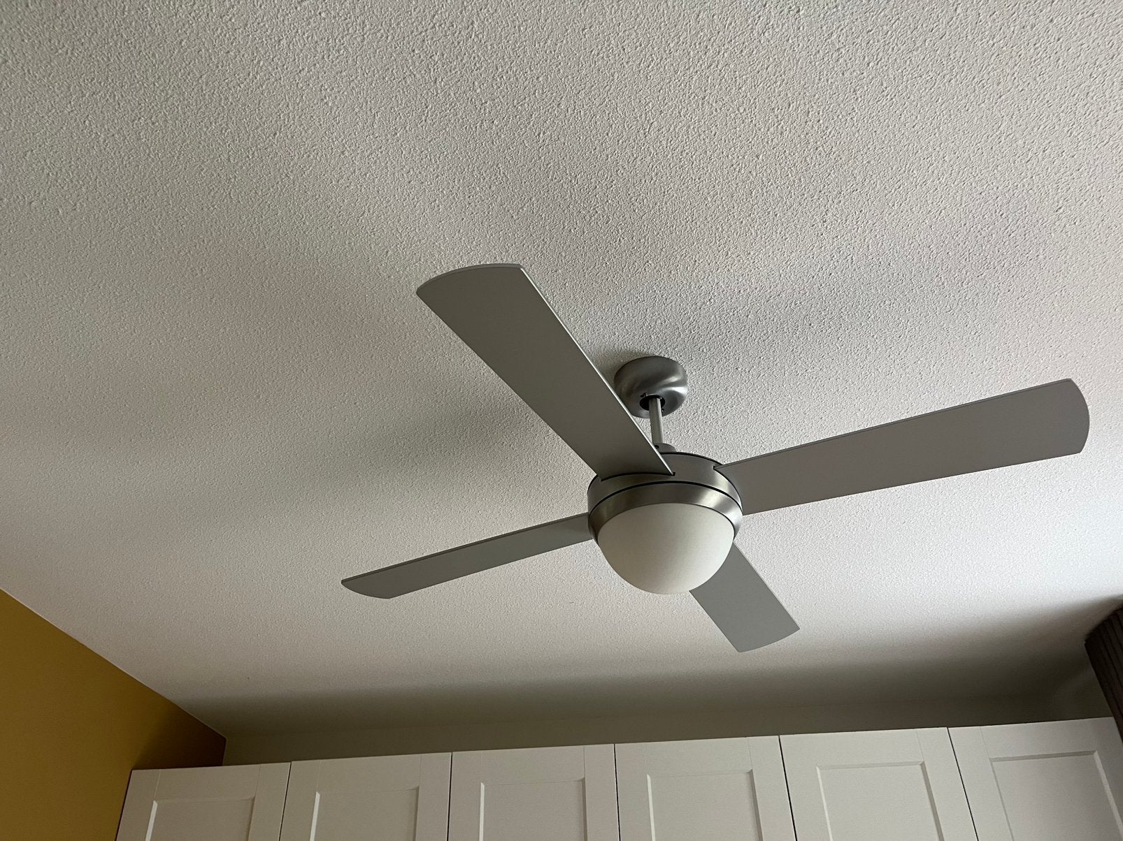 Plafond ventilator met lamp, Ophalen of Verzenden, Gebruikt, Minder dan 50 cm