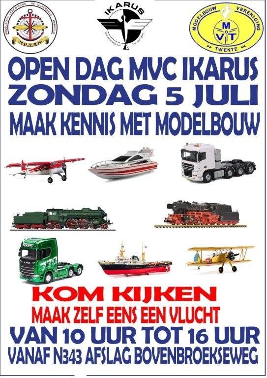 Open dag modelvliegclub Ikarus, Hobby en Vrije tijd, Modelbouw | Radiografisch | Vliegtuigen, Ophalen, Nieuw