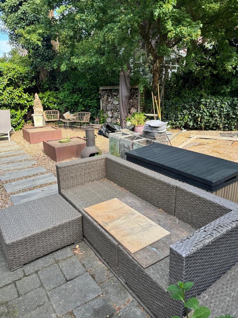 GRATIS Wicker Tuinset, Tuin en Terras, Ophalen, Gebruikt, Kunststof