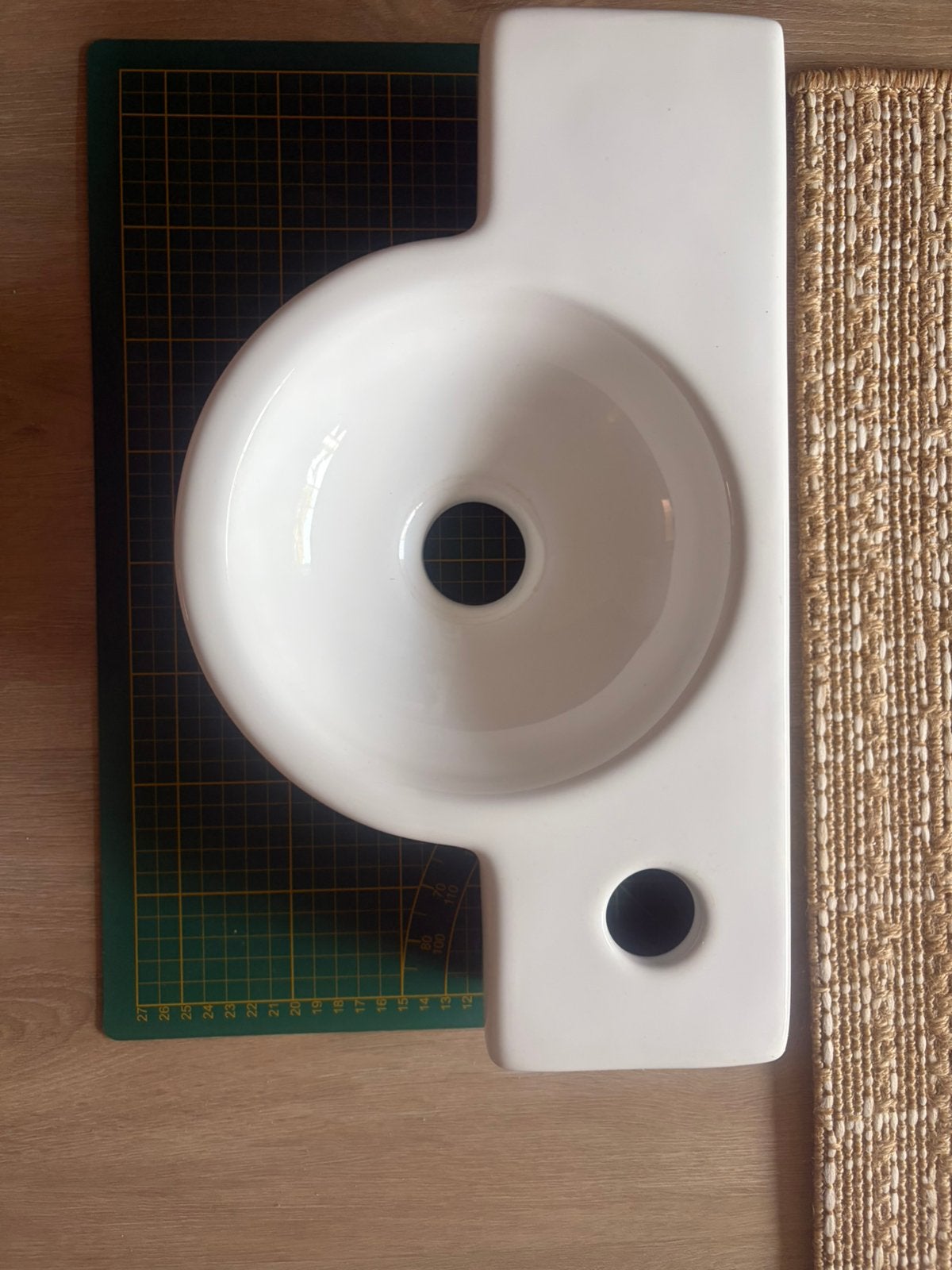 Fonteintje, wit keramiek 40 cm, Ophalen, Zo goed als nieuw, Toilet