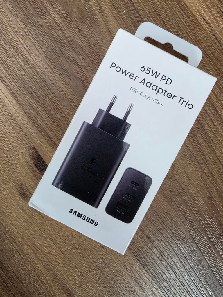 Samsung 65W PD Power Adapter Trio EP-T6530NBEGEU, Ophalen of Verzenden, Nieuw, Samsung